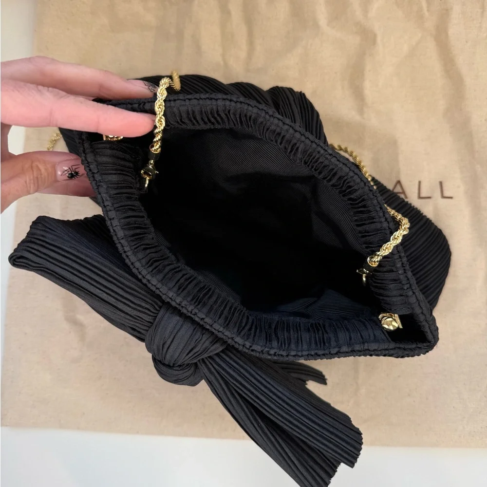 Loeffler Randall Rayne Black Bow Clutch - Picture 2 of 4